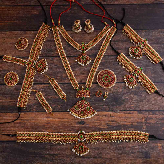 One Gram Gold Indian Classical Adult Bharatanatyam Dance Set